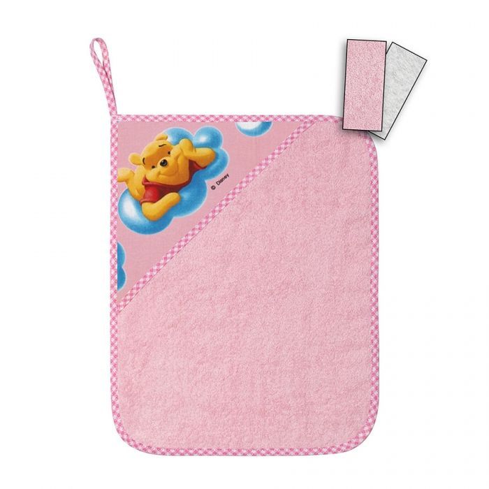 Asciugamano piccolo per asilo Winnie the Pooh tra le nuvole Rosa